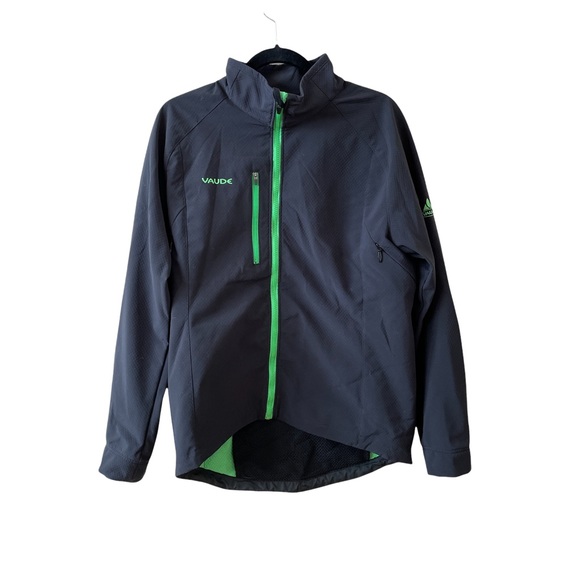 Vaude Other - MENS VAUDE PARKRIDE SOFTSHELL CYCLING JACKET BLACK GREEN 52/L